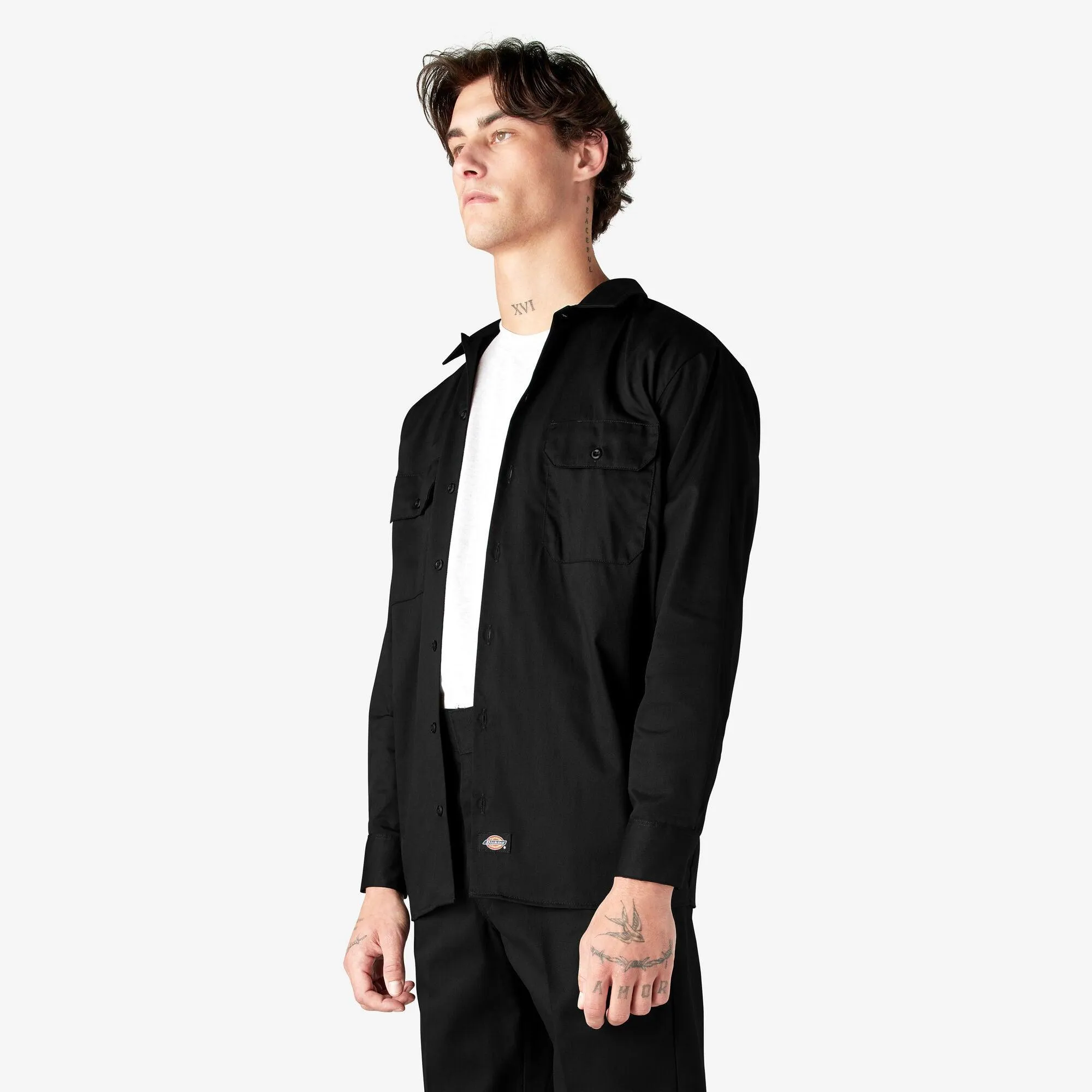 Long Sleeve Work Shirt, Black