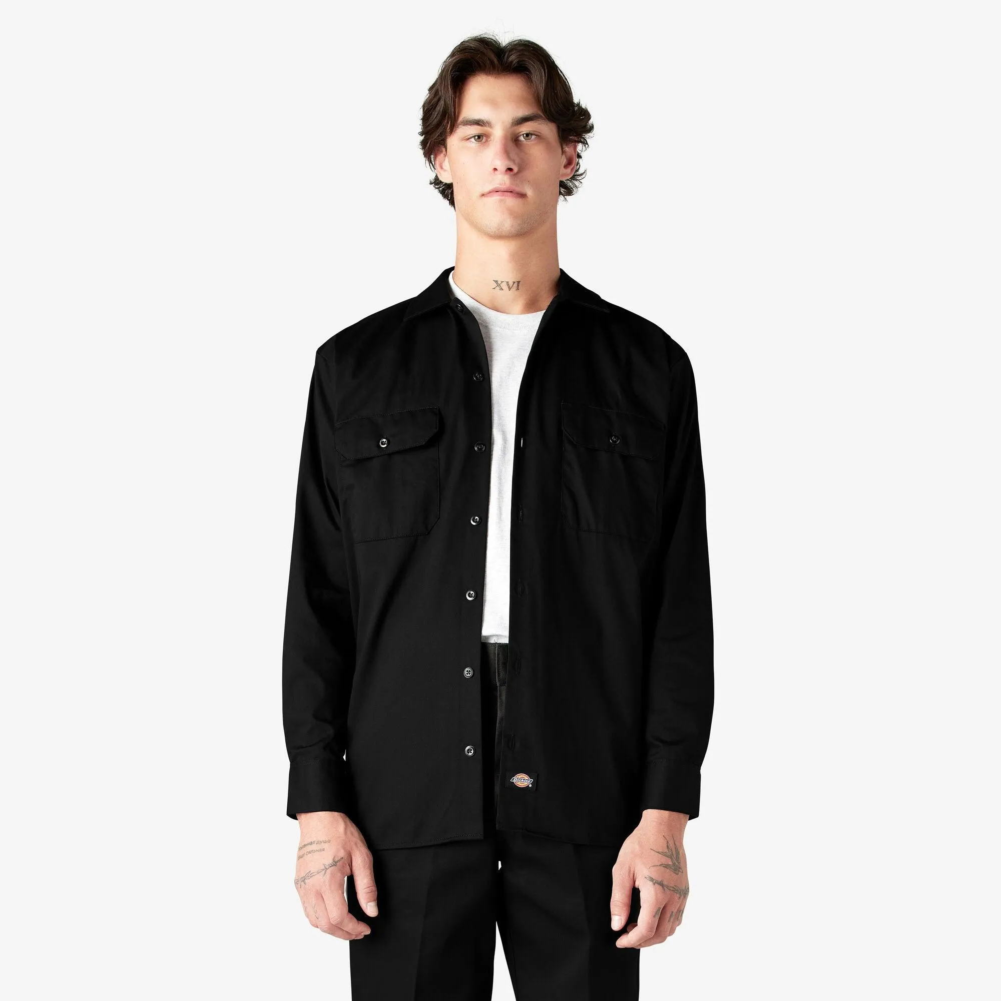 Long Sleeve Work Shirt, Black