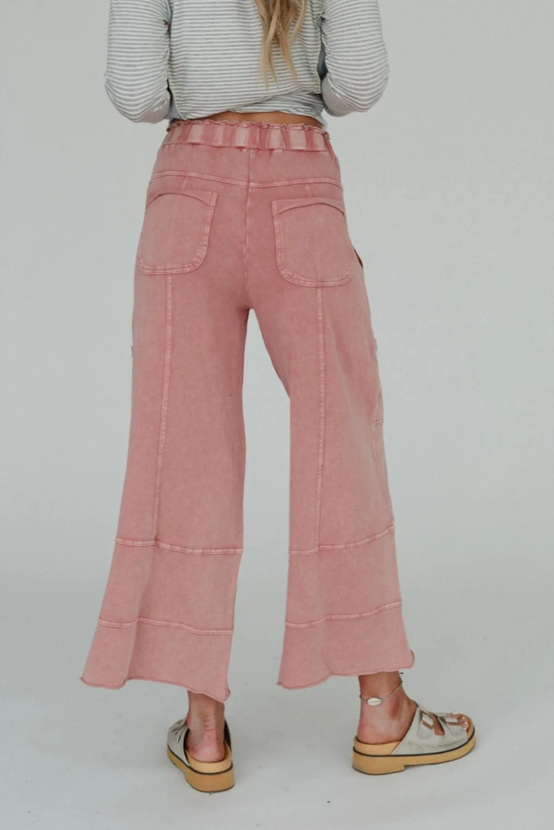 Lucky One Wide Leg Pant - Mauve