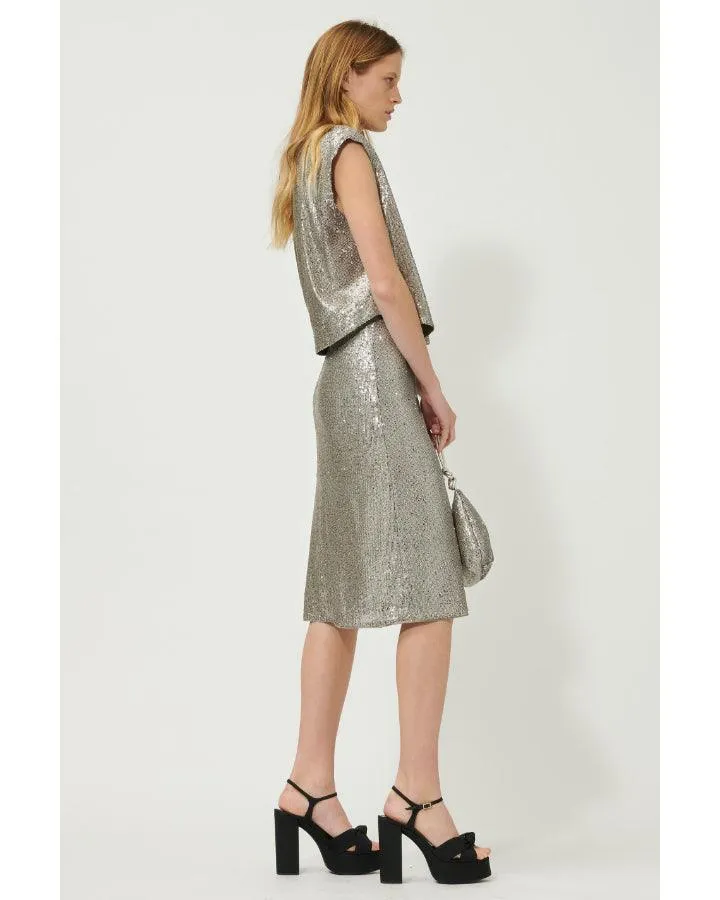 Luisa Cerano Sequin Polo Top