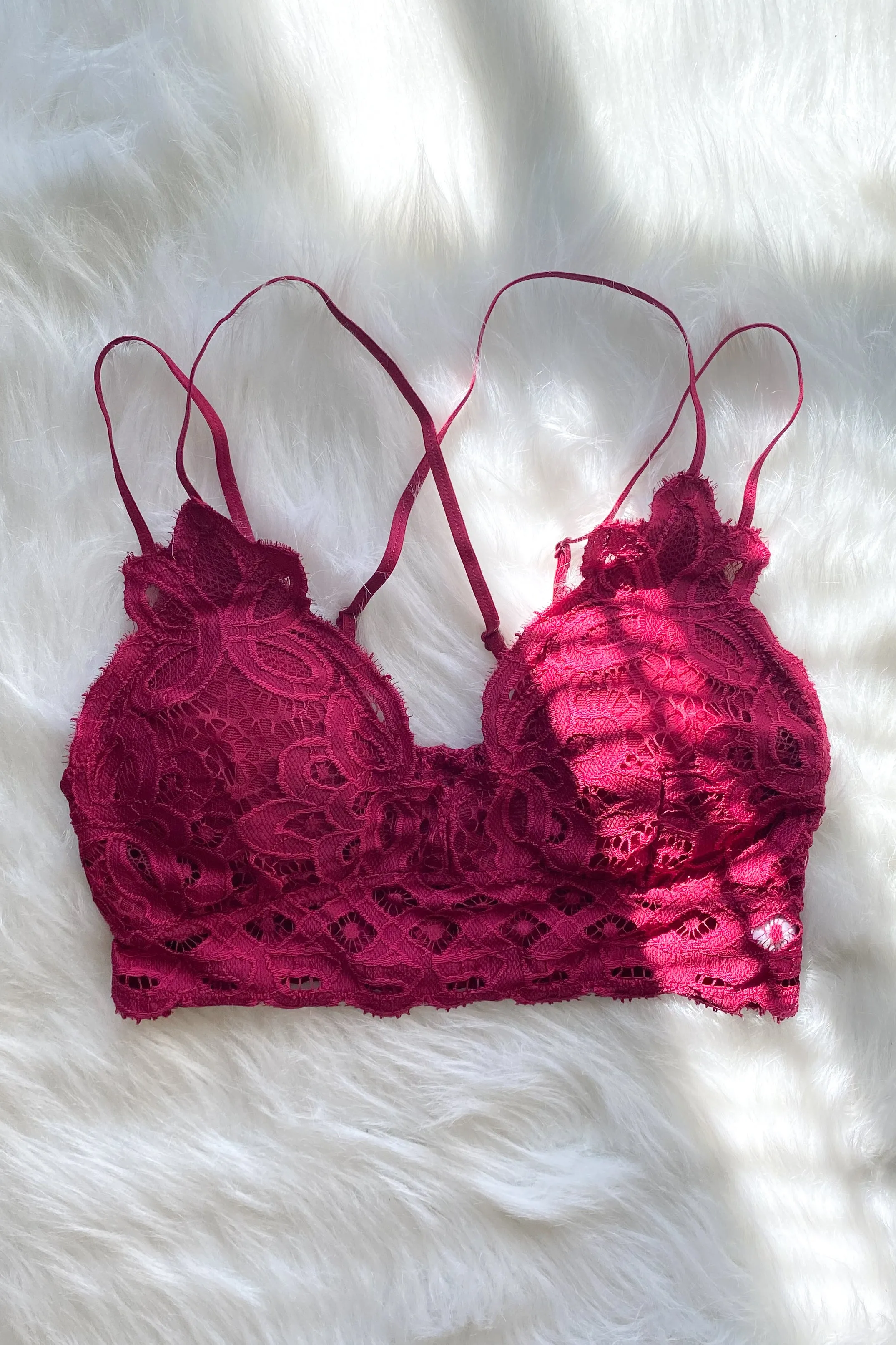 Luxe Lace Bralette (Magenta)