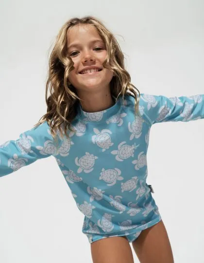 Maldives Blue Turtle Rash Guard