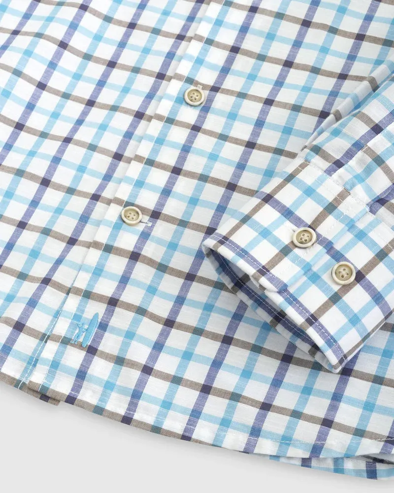 Mardy Button Up Shirt- Bondi Blue