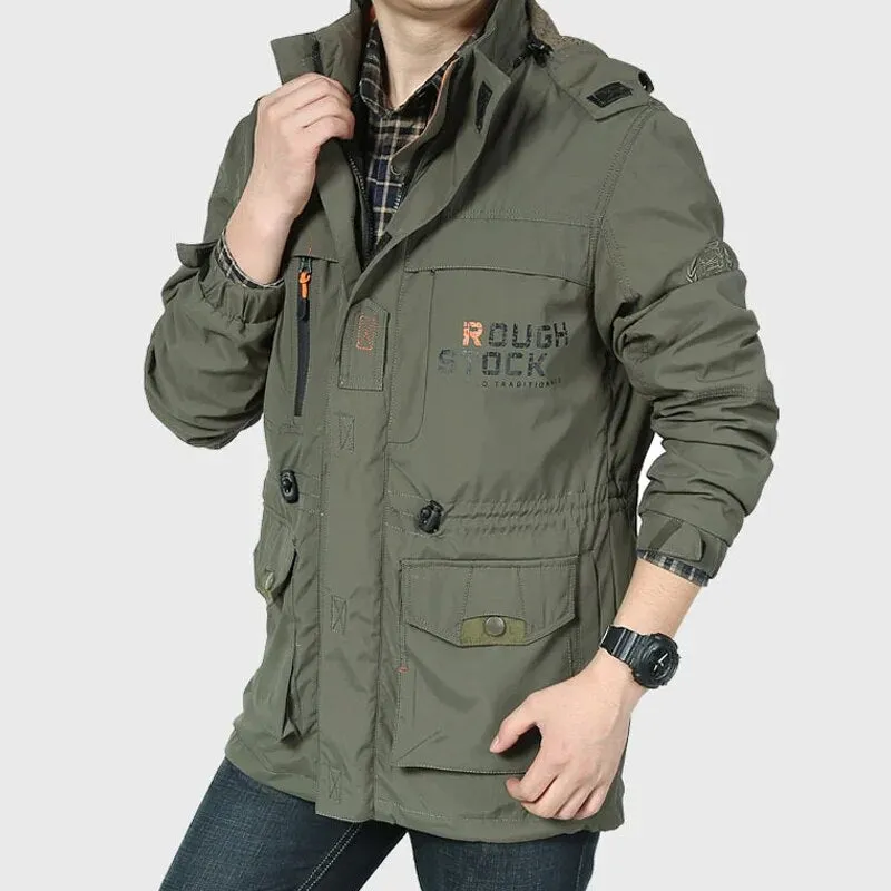 Men Waterproof Jackets Outdoor Windbreaker Autumn Winter Climbing Camping Jackets Hiking Field coat Military Army Jacket