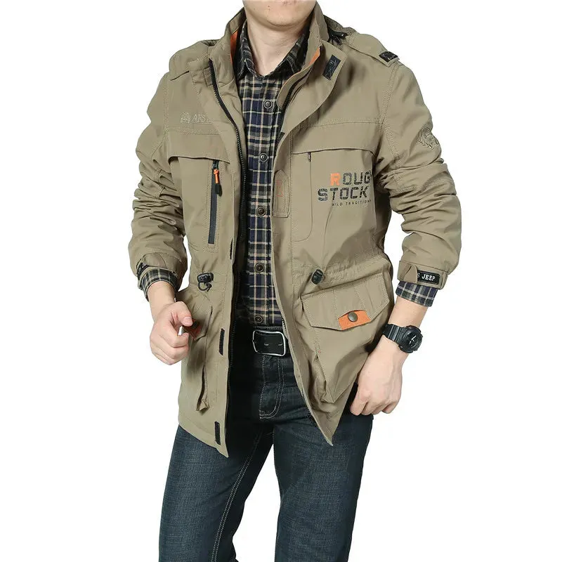 Men Waterproof Jackets Outdoor Windbreaker Autumn Winter Climbing Camping Jackets Hiking Field coat Military Army Jacket