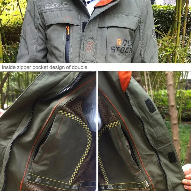 Men Waterproof Jackets Outdoor Windbreaker Autumn Winter Climbing Camping Jackets Hiking Field coat Military Army Jacket