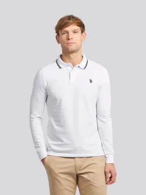 Mens Twin Tipped Pique Polo Shirt in *TEST* Bright White