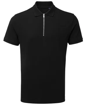 Mens zip polo | Black
