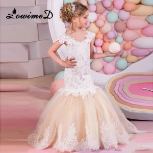 Mermaid Lace Flower Girl Dress
