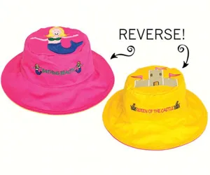 Mermaid/Sandcastle Reversible Kids Hat Small