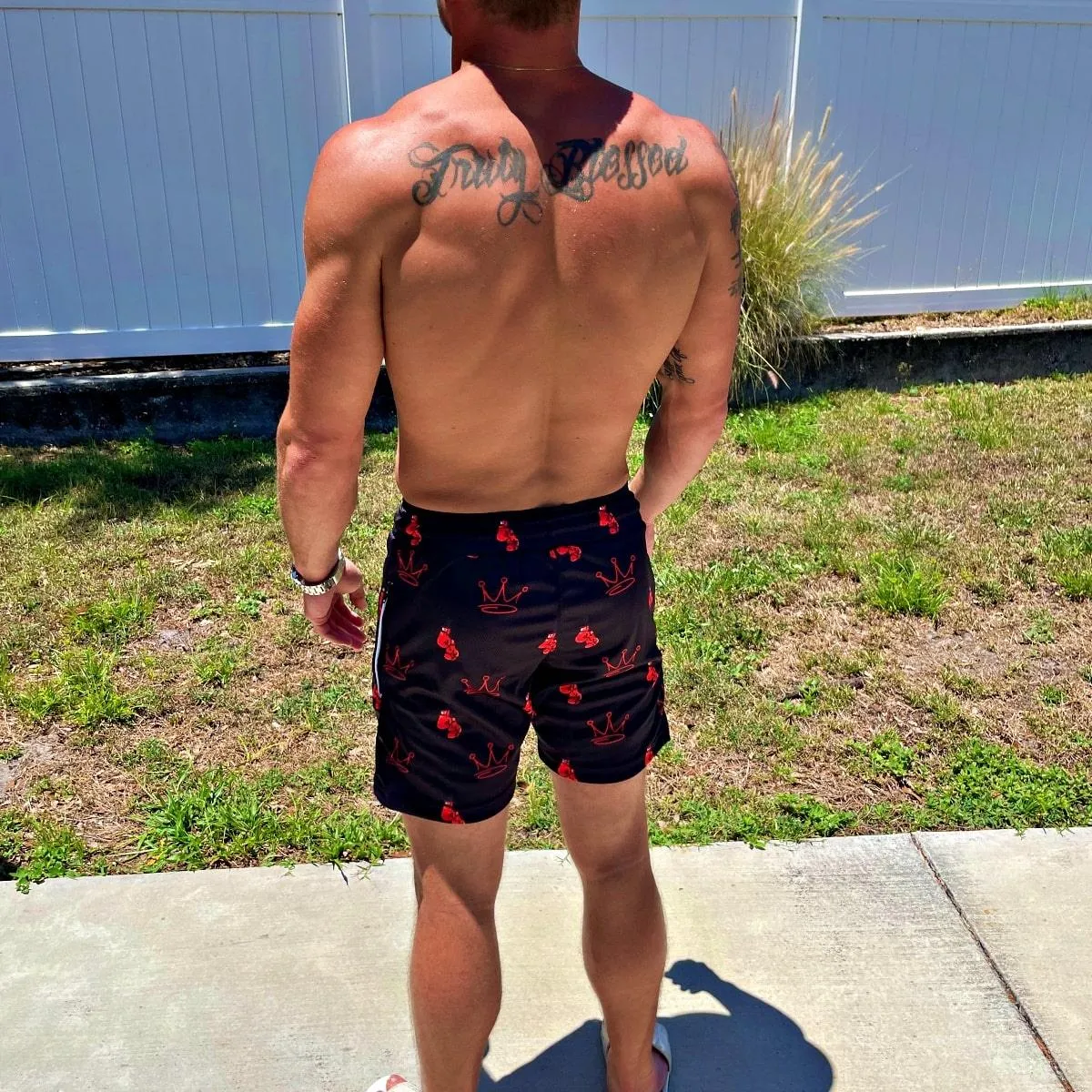 Mesh Gym Shorts Inspired By Boxing