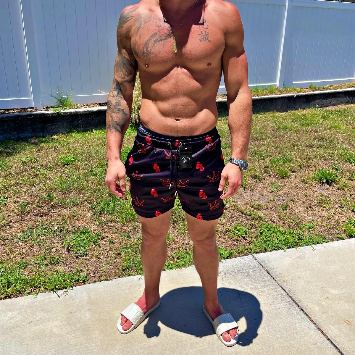 Mesh Gym Shorts Inspired By Boxing