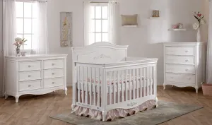 Mobilier 2 morceaux Diamante Vintage White/Décor Bois