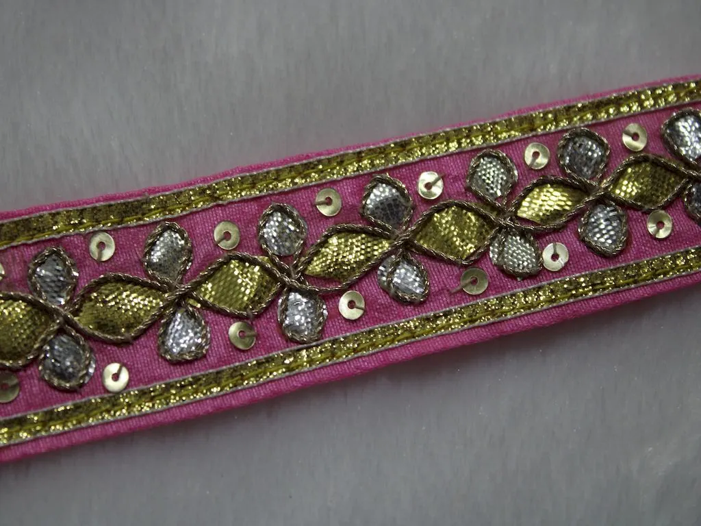 Multicolor Gota Work Embroidered Border