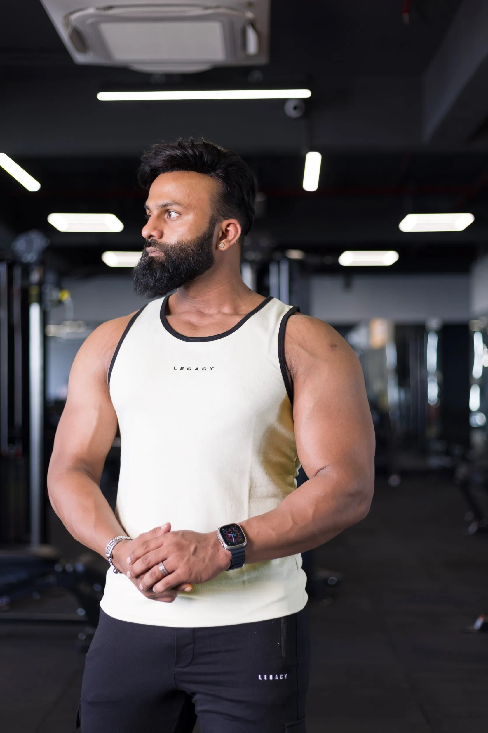MUSCLE TANKS OFF WHITE