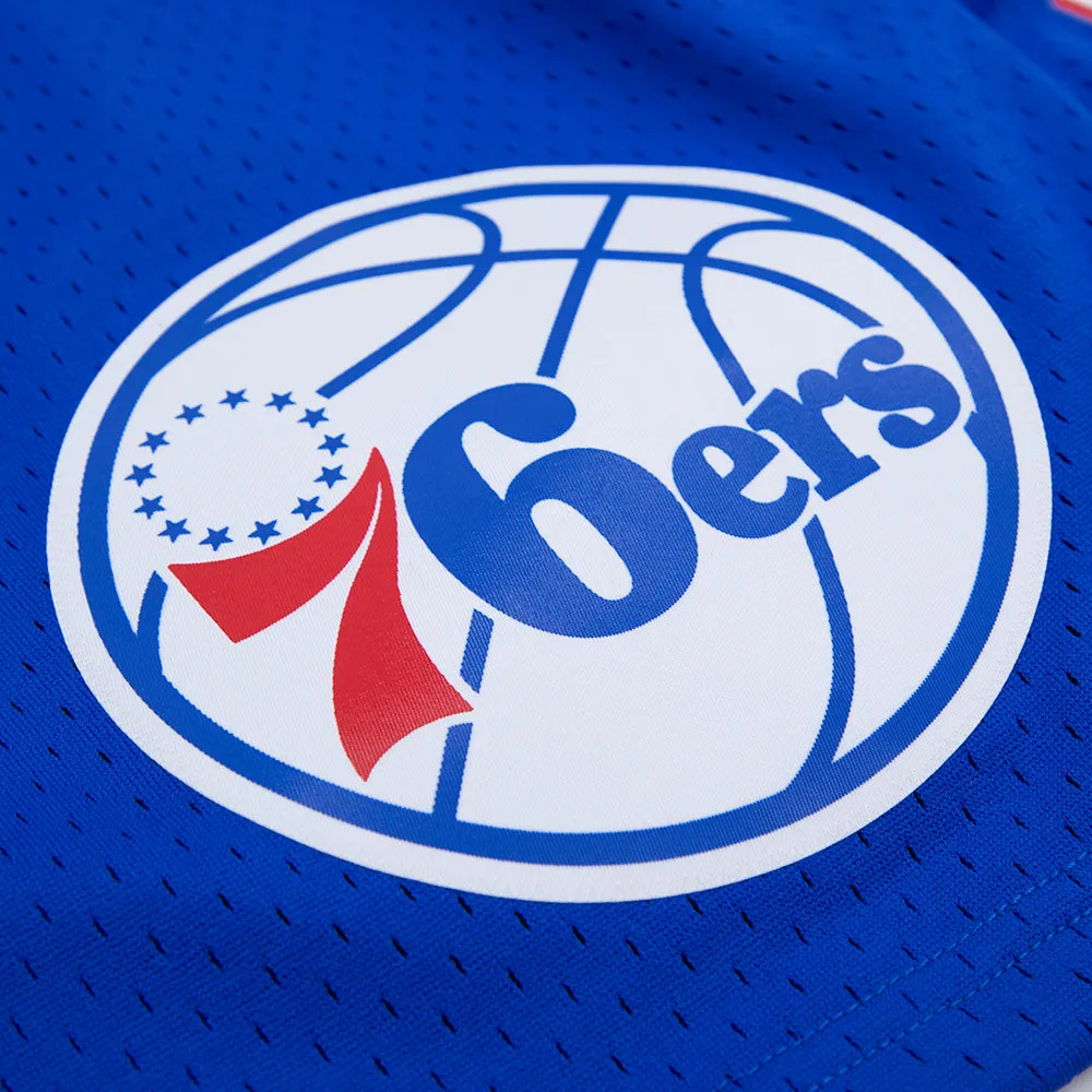 NBA PHILADELPHIA 76ERS LOGO MEN'S MESH SHORT (ROYAL BLUE)