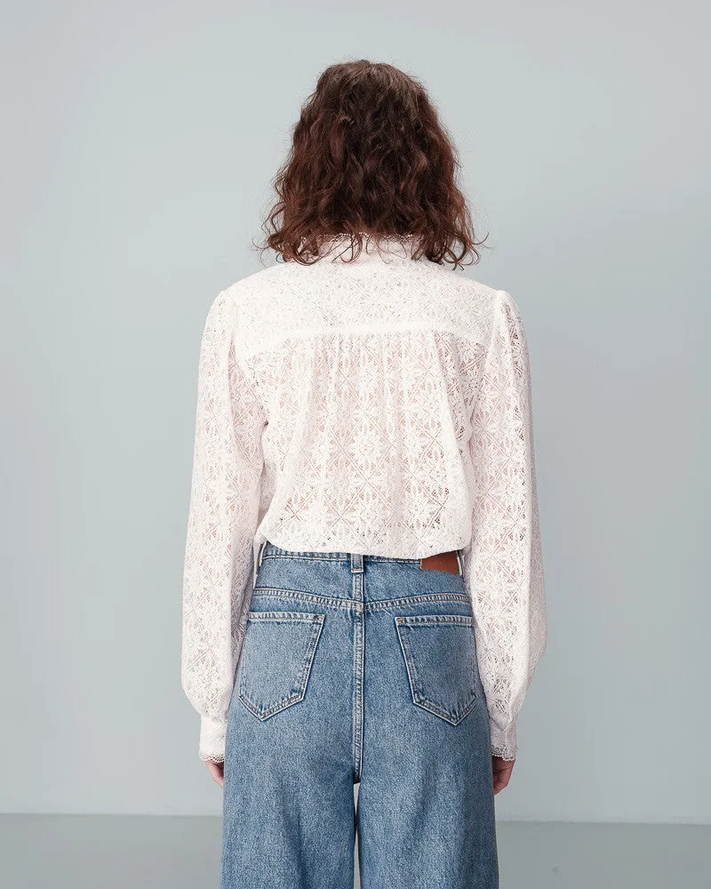 NORA LACE BUTTON DOWN