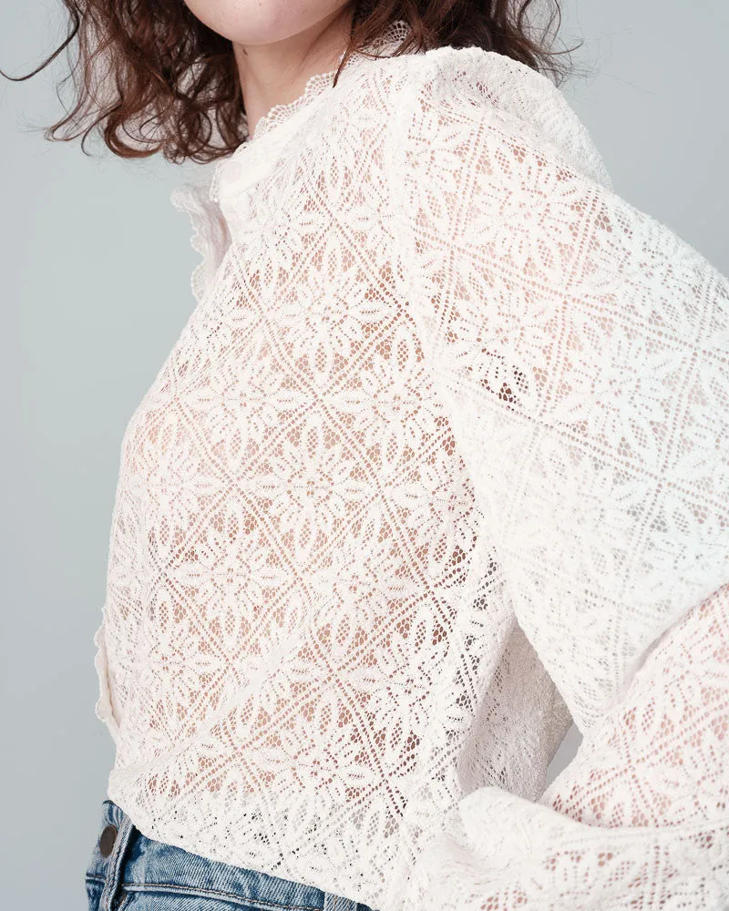 NORA LACE BUTTON DOWN