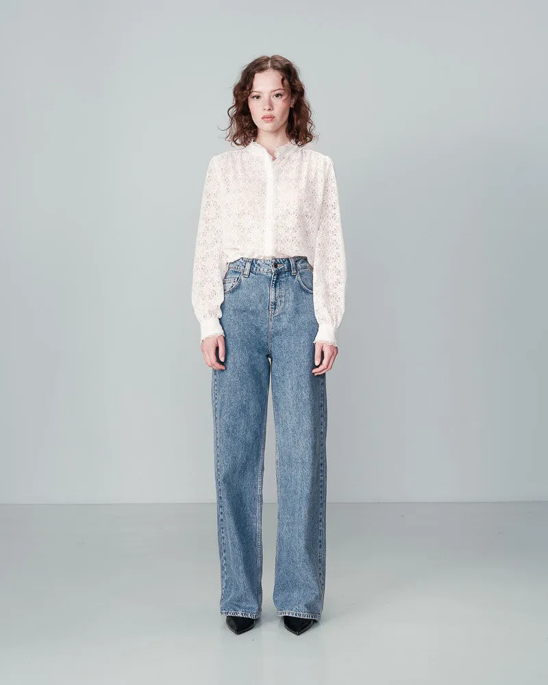 NORA LACE BUTTON DOWN