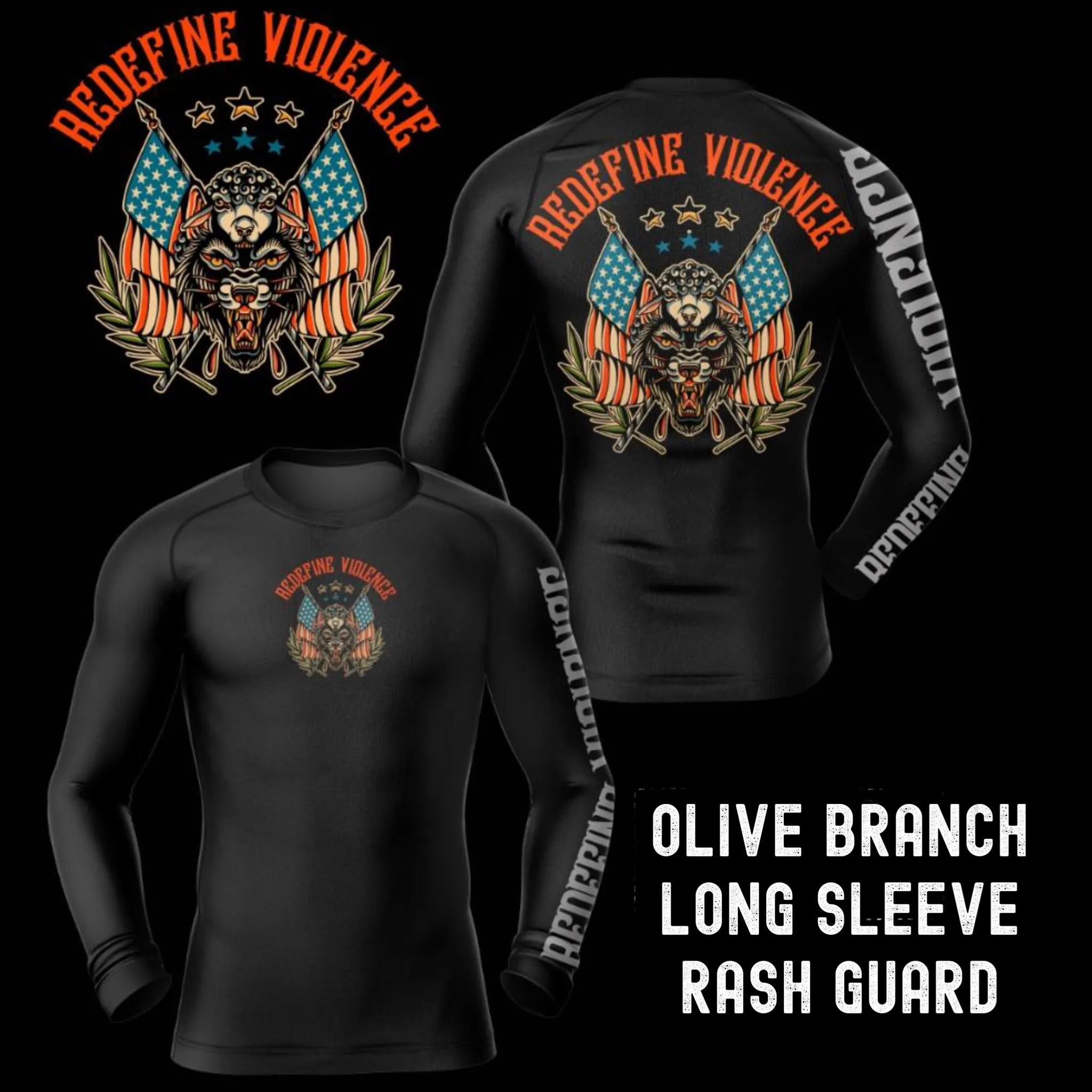 “Olive Branch” Long Sleeve Rash Guard