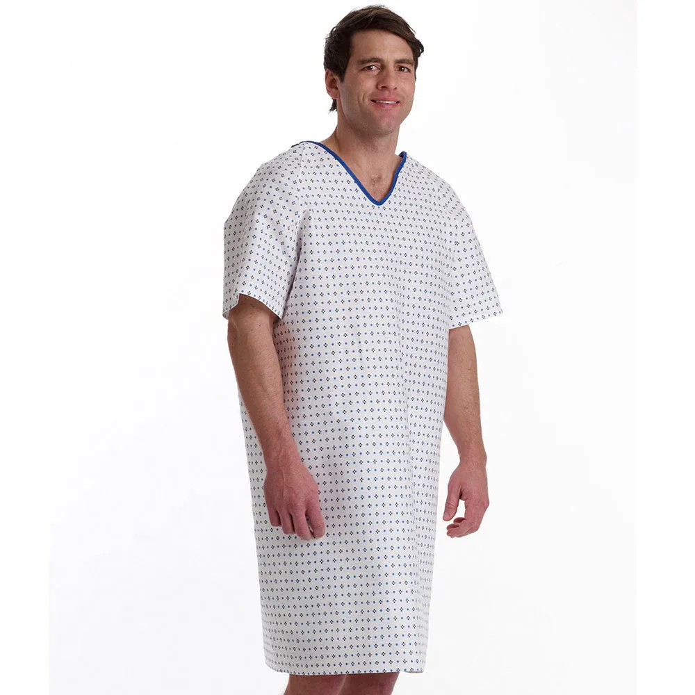 Overlap Snap Back Closure Gowns With IV Sleeve (12 Pack)