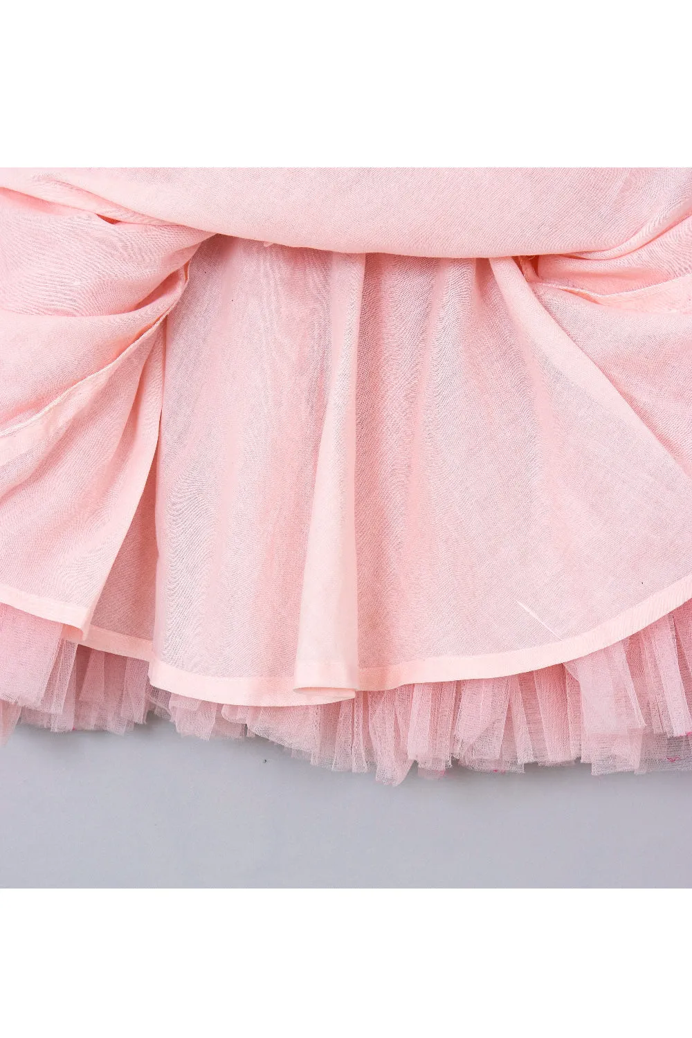 Peach Net Sleeveless Dress