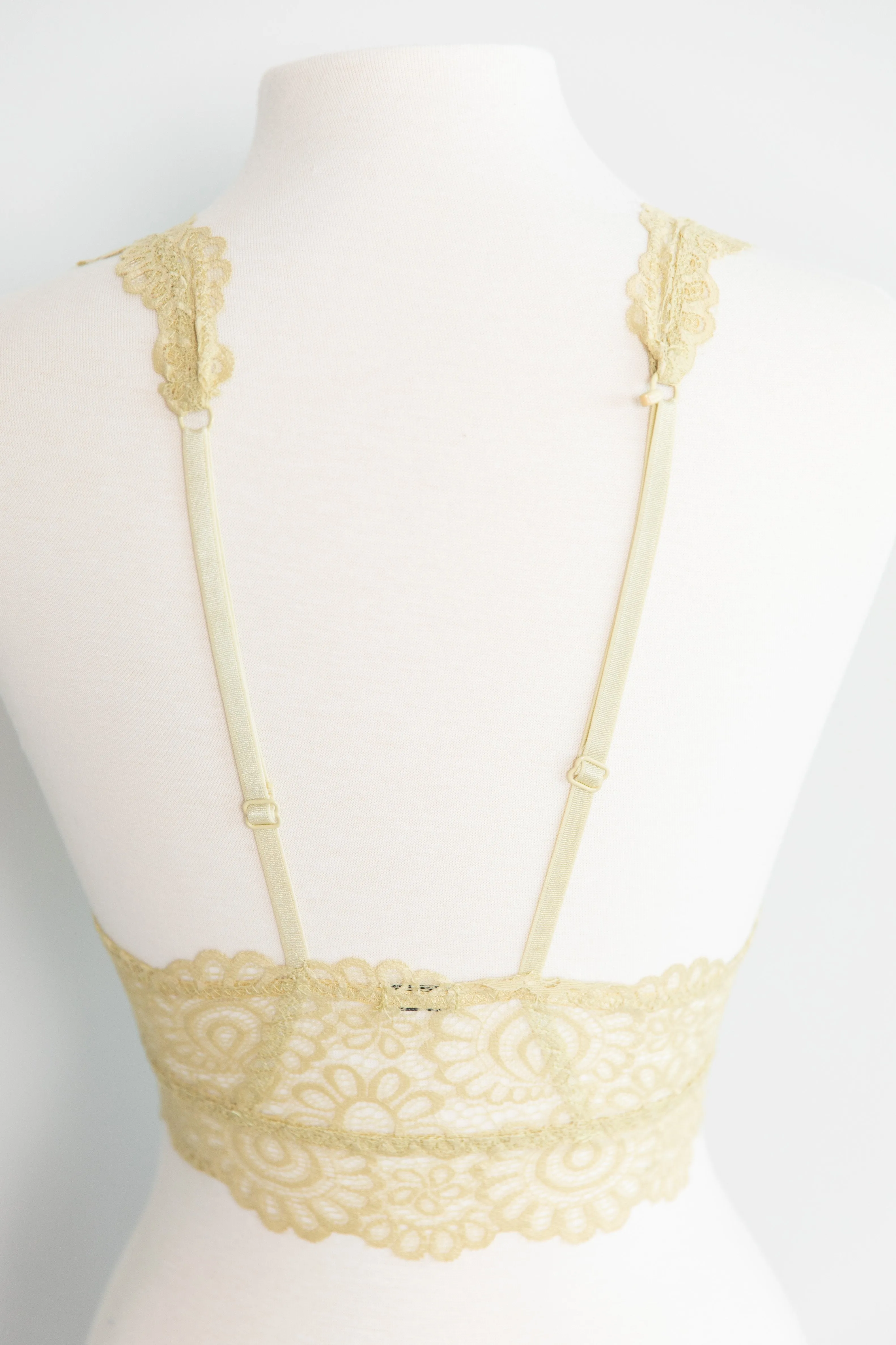 Perfect Opportunities Light Olive Lace Bralette