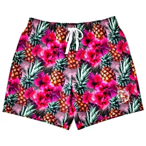 Pineapples & Hibiscus Athletic Shorts