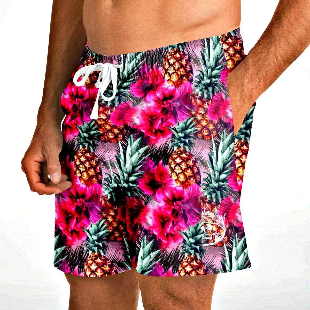 Pineapples & Hibiscus Athletic Shorts