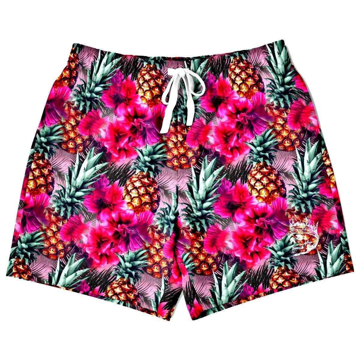 Pineapples & Hibiscus Athletic Shorts