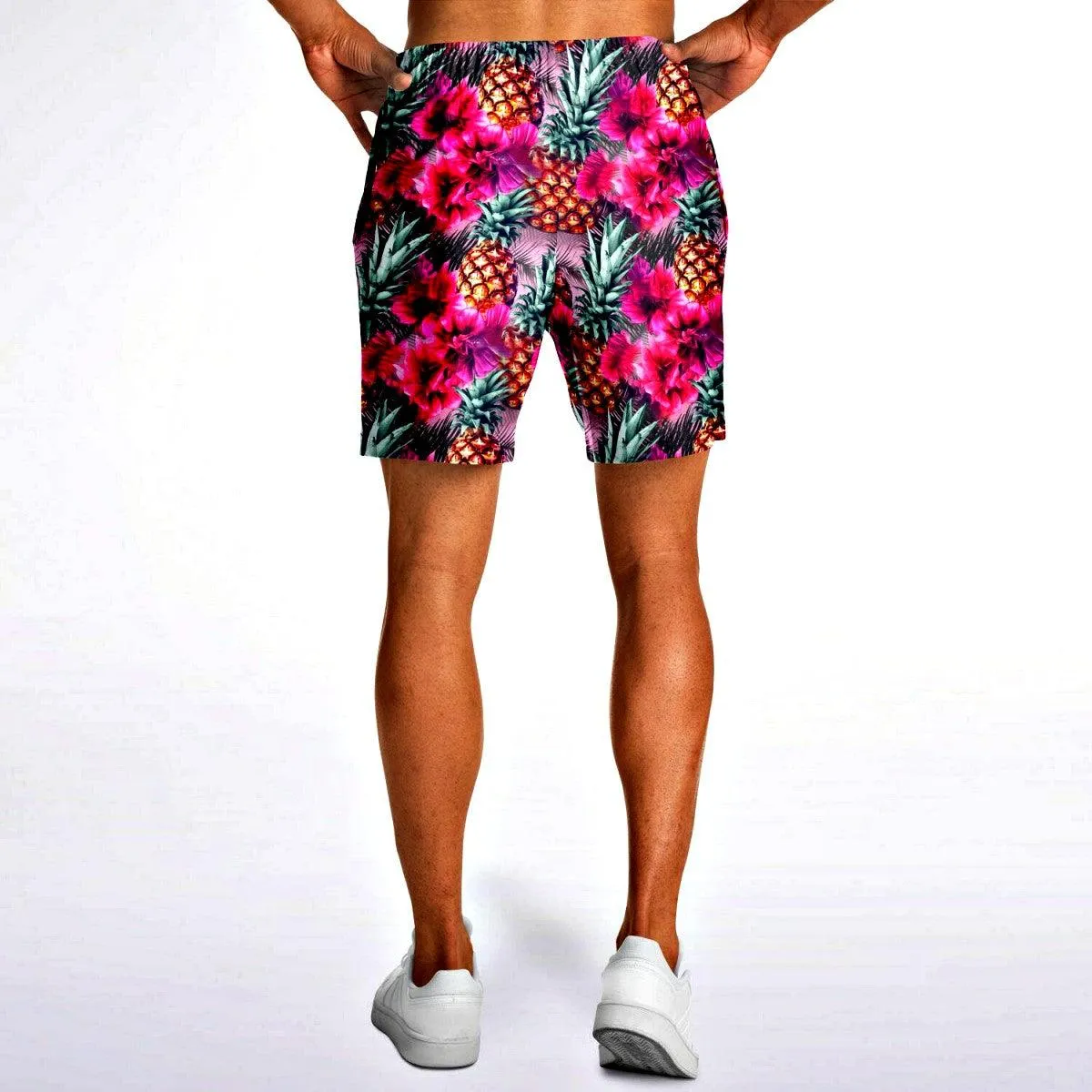 Pineapples & Hibiscus Athletic Shorts