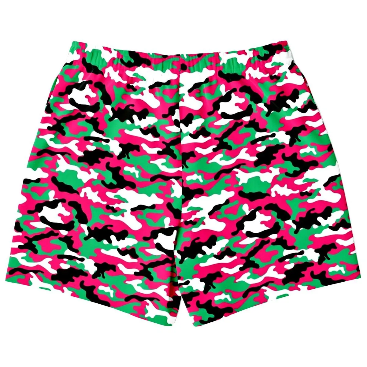 Pink & Green Camouflage Athletic Shorts