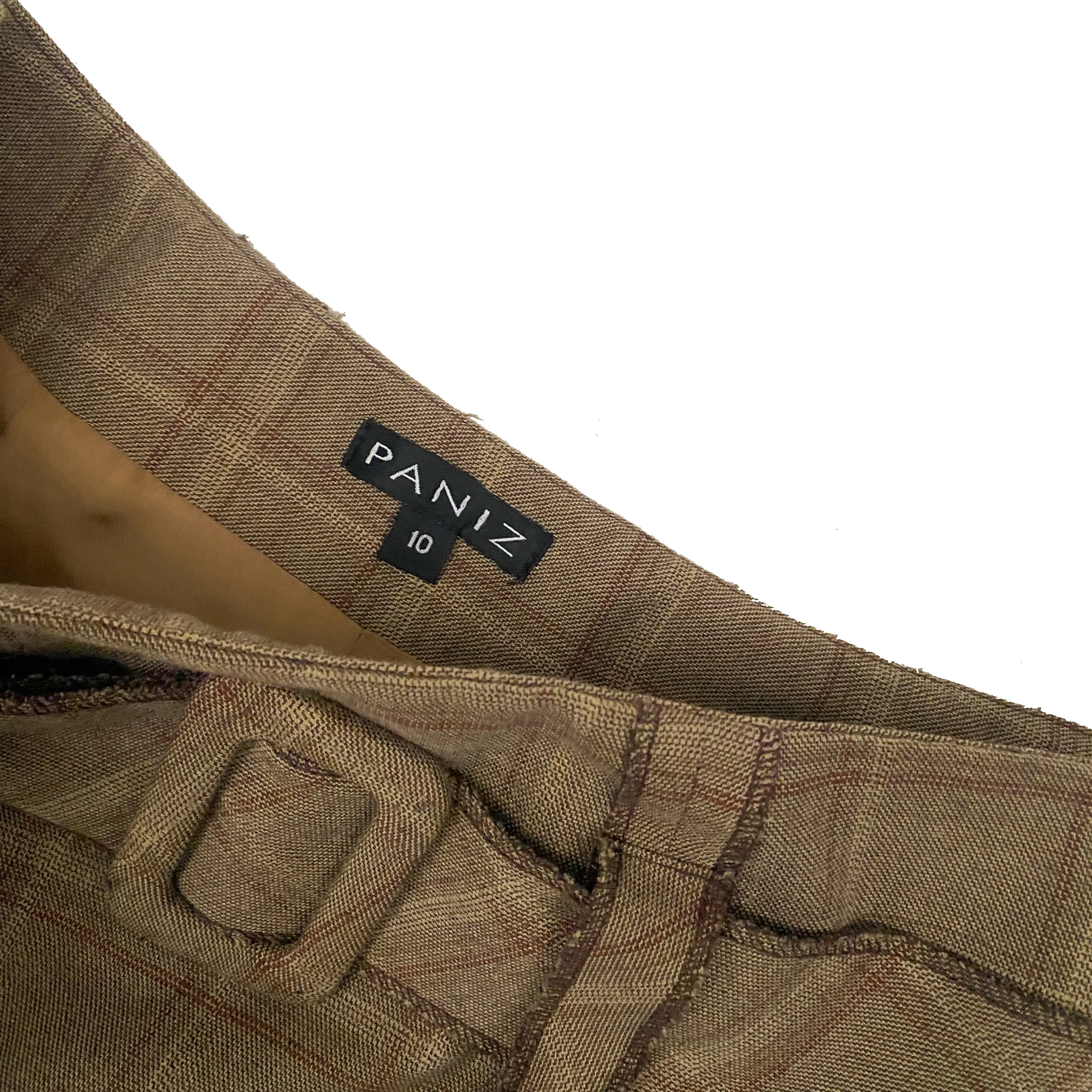 Plaid Belted Maxi Skirt (M)