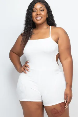 Plus Ribbed Sleeveless Back
