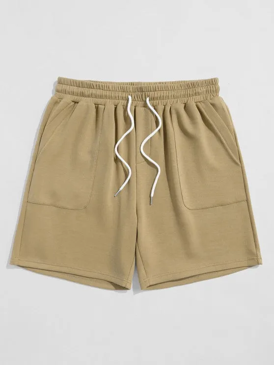 Polo Collar T Shirt And Sweat Shorts