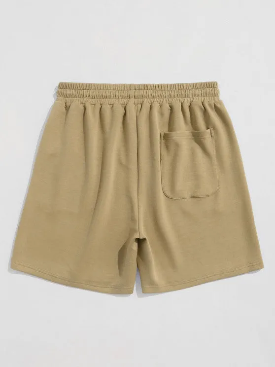 Polo Collar T Shirt And Sweat Shorts