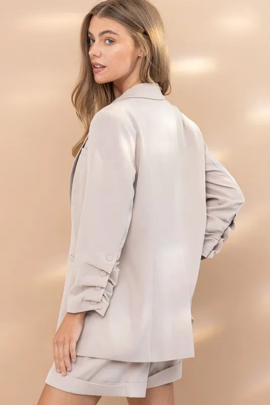 Pure Bliss- Pink Blazer and Short Set