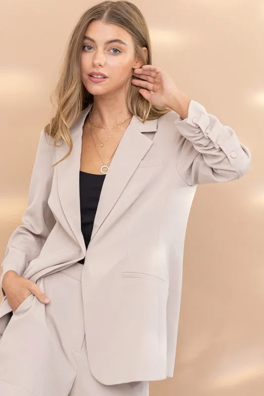 Pure Bliss- Pink Blazer and Short Set