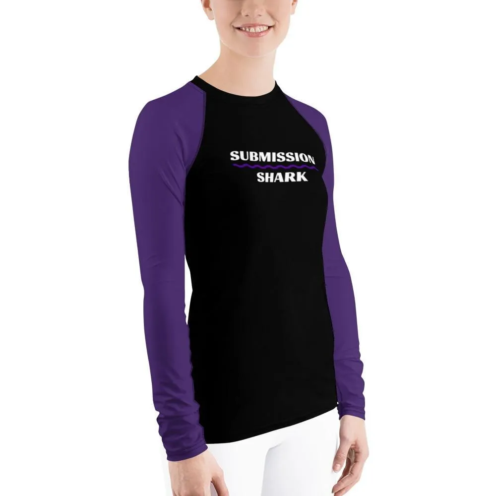Purple SS Premium Standard ~ Women's Rash Guard