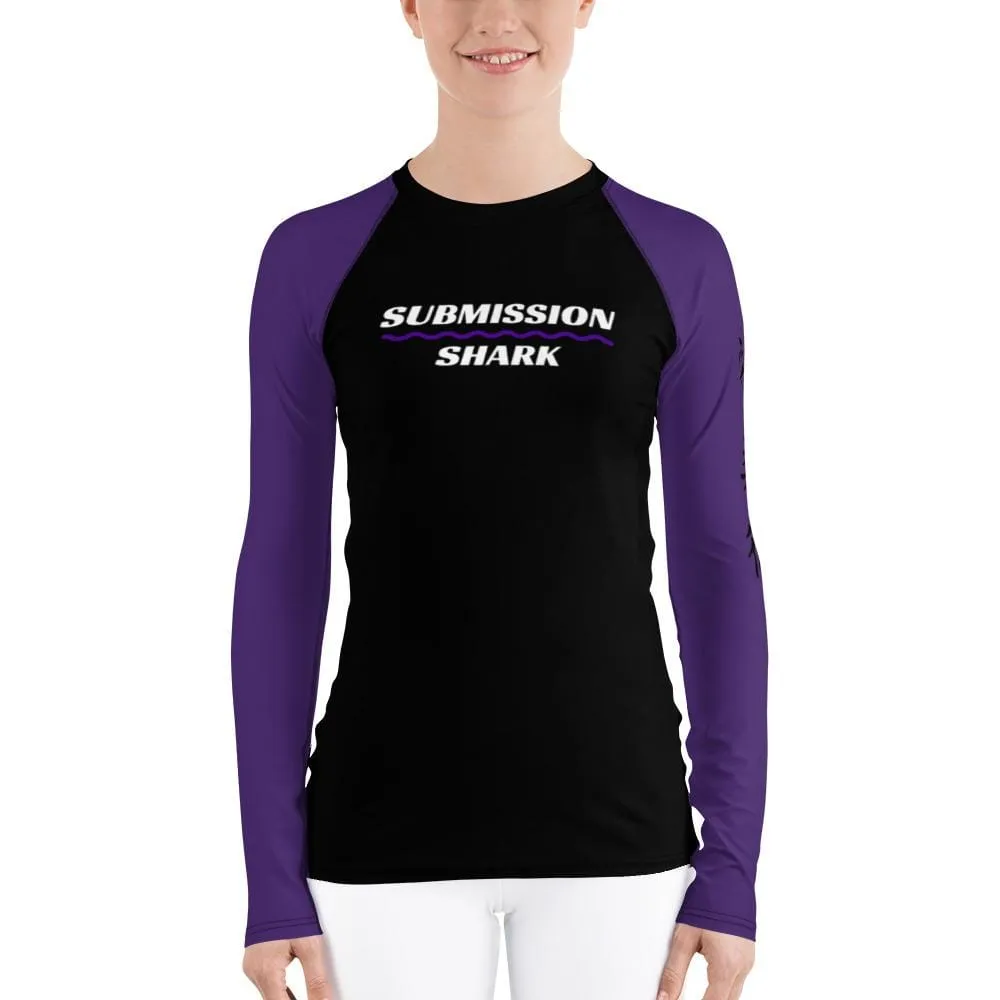 Purple SS Premium Standard ~ Women's Rash Guard