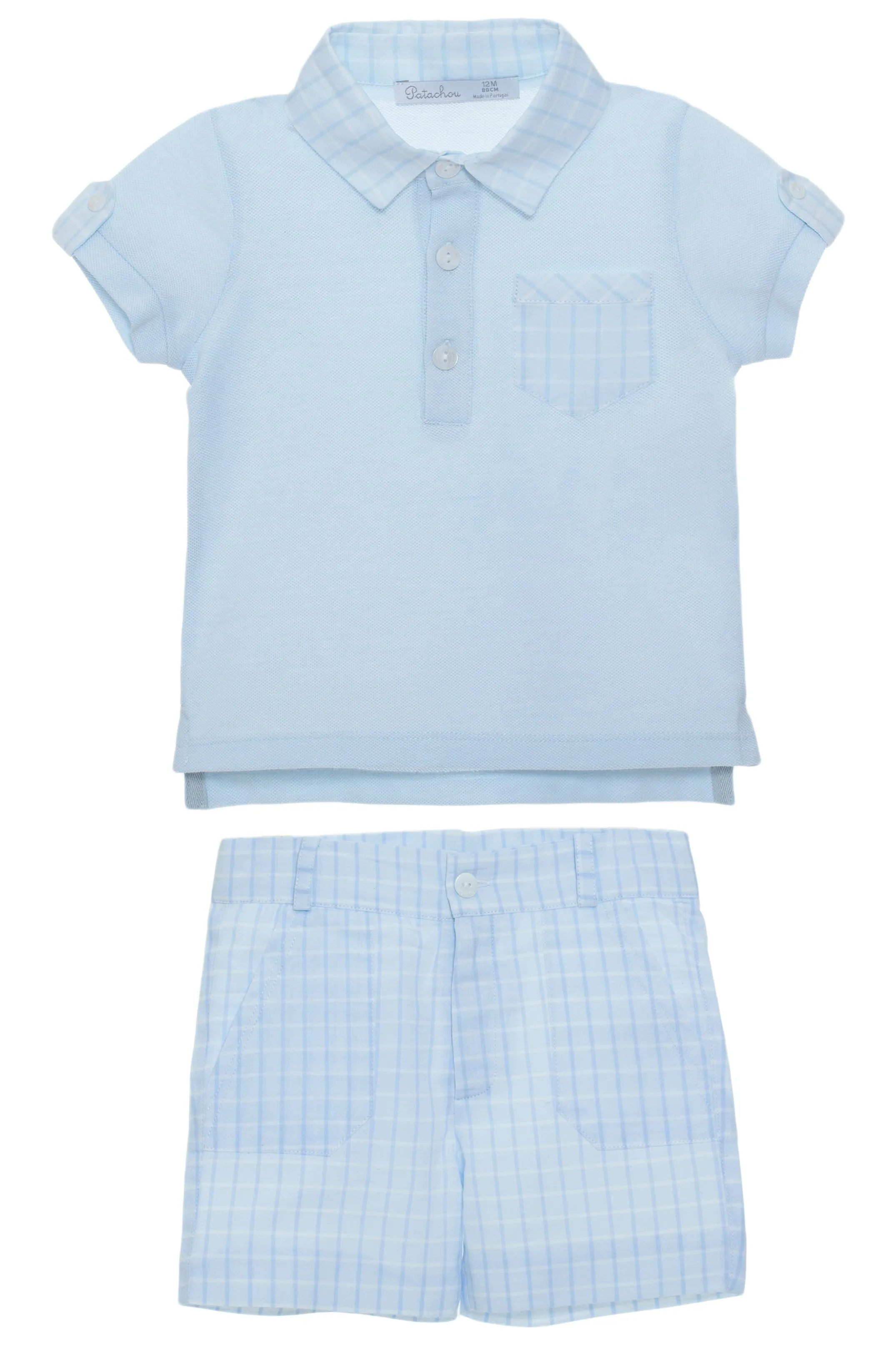 "Travis" Blue Polo Shirt & Shorts
