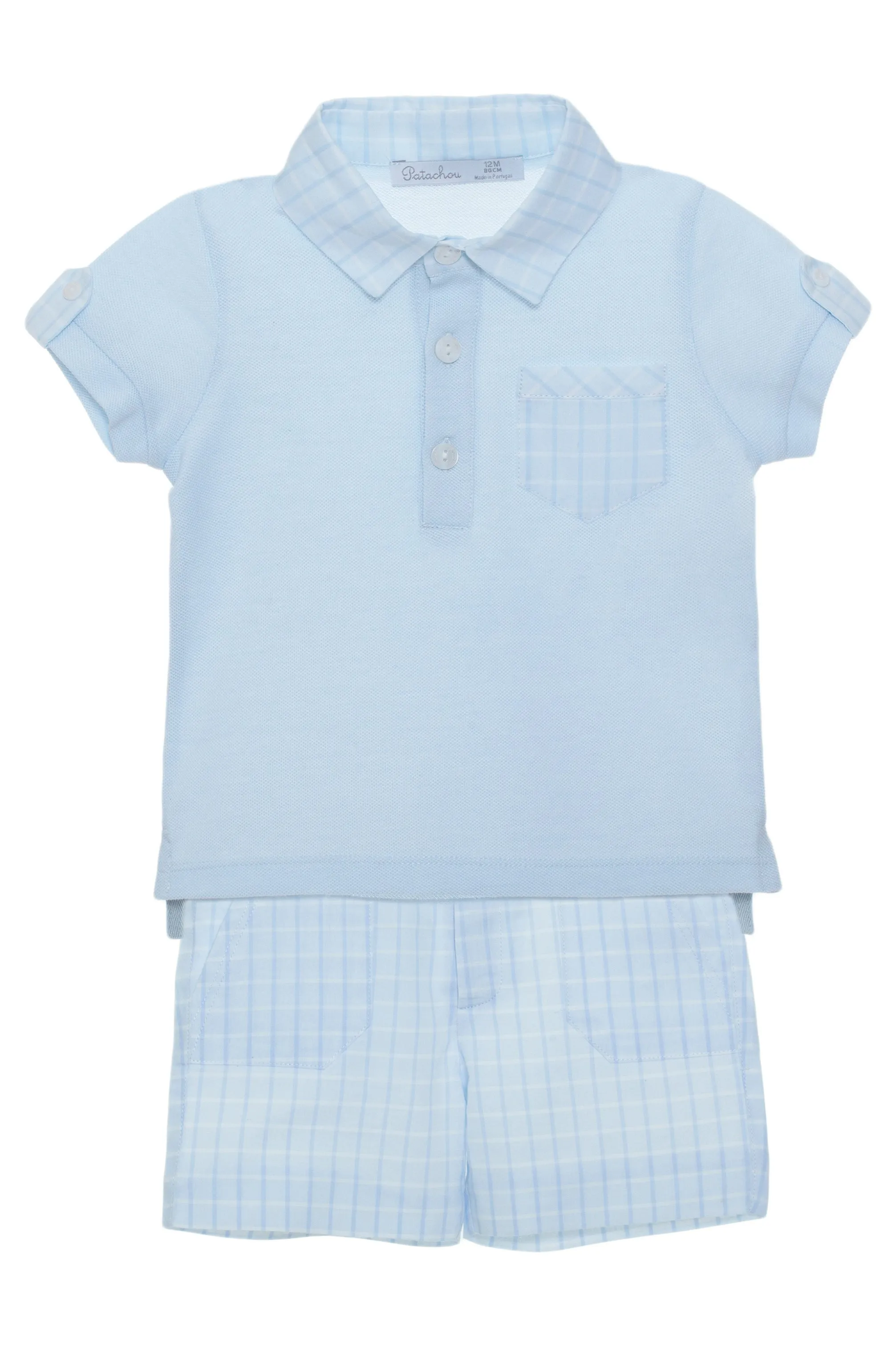 "Travis" Blue Polo Shirt & Shorts