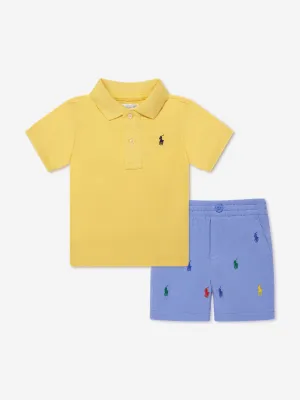 Ralph Lauren Baby Boys Polo Shirt And Shorts Set in Yellow