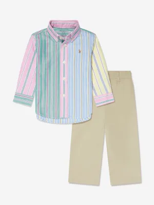 Ralph Lauren Baby Boys Trousers Set in Multicolour