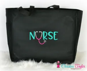 READY MADE - Nurse Tote Bag teal