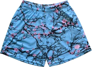 RF Mesh Blossom Shorts - Sky Blue