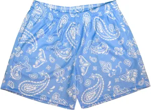 RF Mesh Paisley Shorts - Sky Blue/White