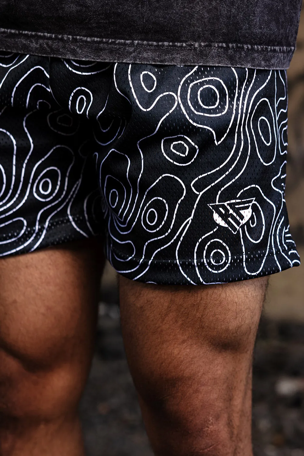 RF Mesh Topography Shorts - Black