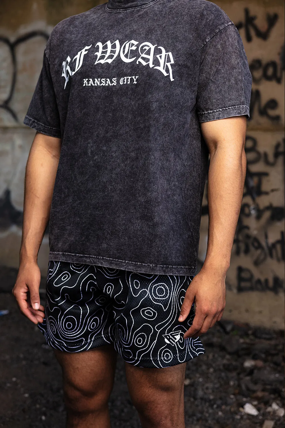 RF Mesh Topography Shorts - Black