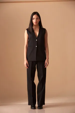 Sharp Blazer Vest with Straight fit Pants